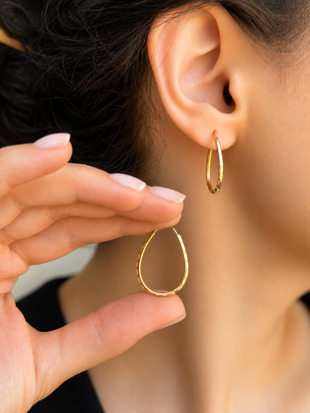 گوشواره اشکی تراش دار
